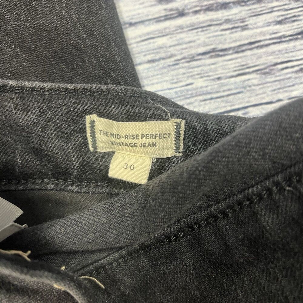 Madewell The Mid Rise Perfect Vintage Jean Clean Black NH629 Women’s Size 30 - Picture 6 of 7
